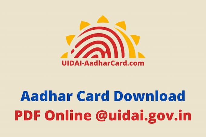 Aadhar Card Download PDF Online at uidai gov in